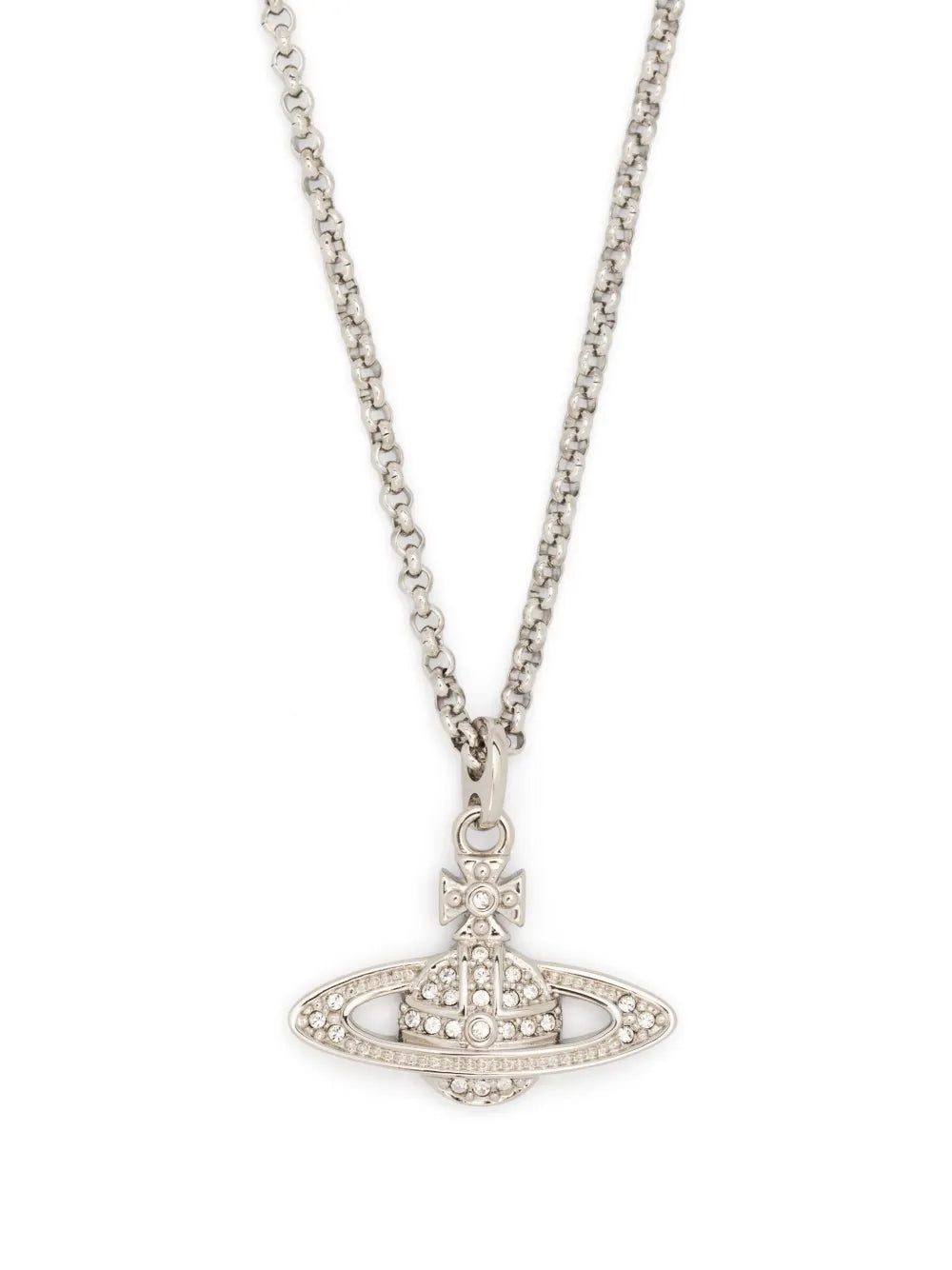 Mini Bas Relief Pendant Necklace Silver - 1