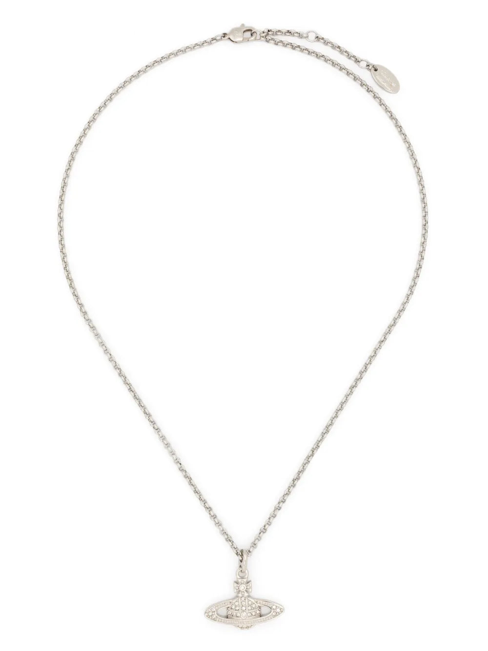 Mini Bas Relief Pendant Necklace Silver - 1