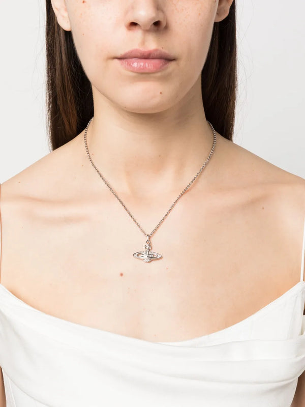 Mini Bas Relief Pendant Necklace Silver - 3