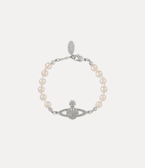 Mini Bas Relief Pearl Bracelet Silver - 1