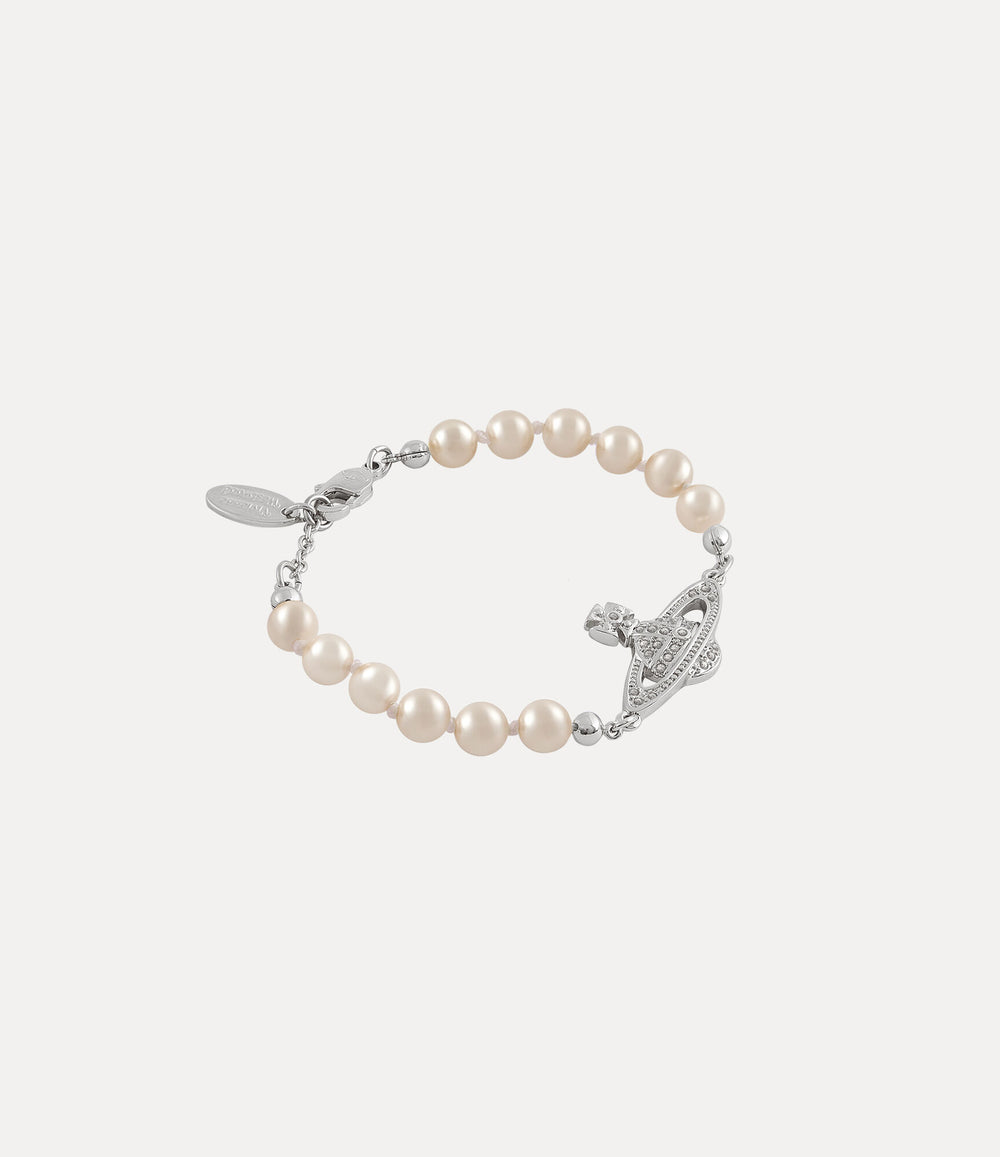 Mini Bas Relief Pearl Bracelet Silver - 1