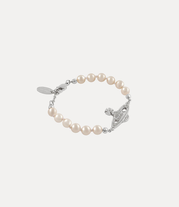 Mini Bas Relief Pearl Bracelet Silver - 2