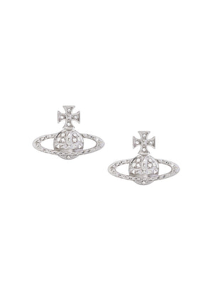 Mayfair Bas Relief Orb Stud Earrings Silver - 4