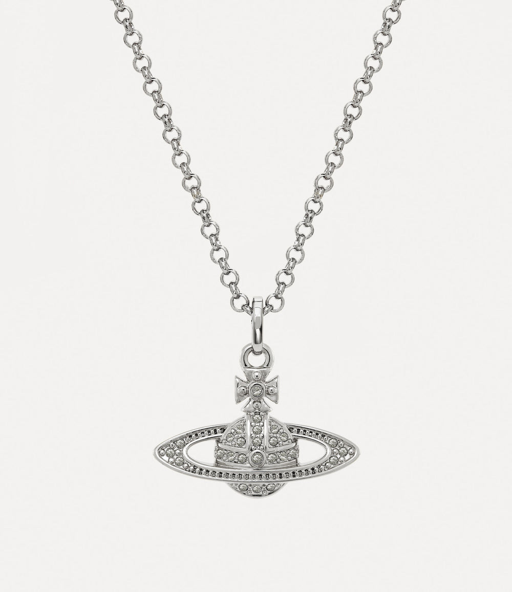 Mini Bas Relief Pendant Necklace Silver - 1