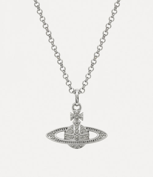 Mini Bas Relief Pendant Necklace Silver - 1
