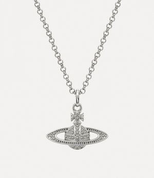 Mini Bas Relief Pendant Necklace Silver - 1