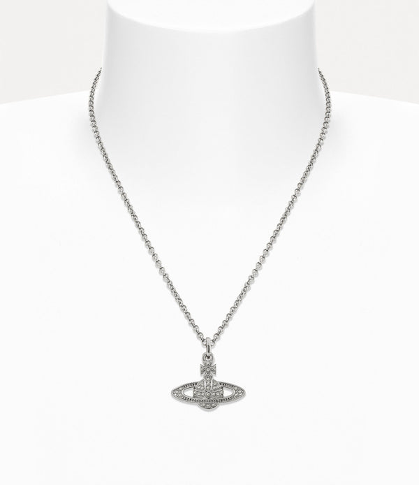 Mini Bas Relief Pendant Necklace Silver - 2