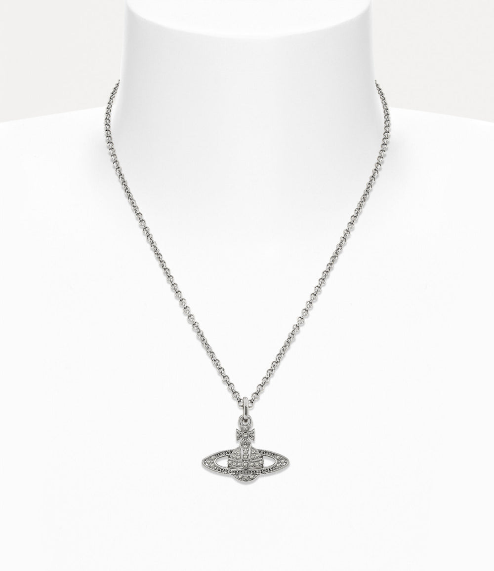 Mini Bas Relief Pendant Necklace Silver - 1