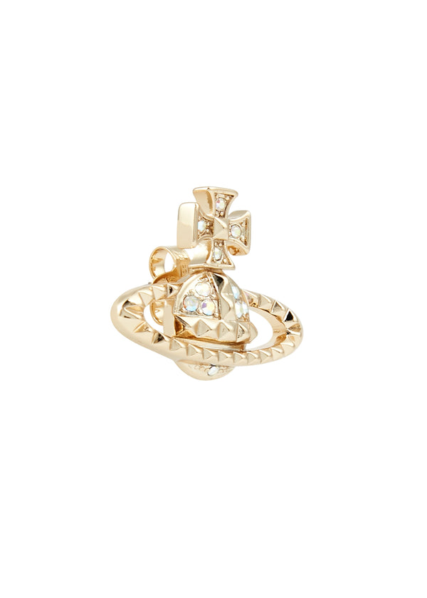 Mayfair Bas Relief Orb Stud Earrings Gold - 3